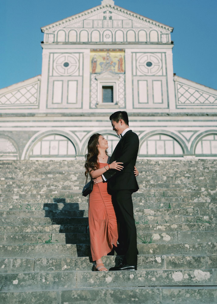 San Miniato stairs, Florence pre-wedding photoshoot by Tuscany photographer Andreas K. Georgiou